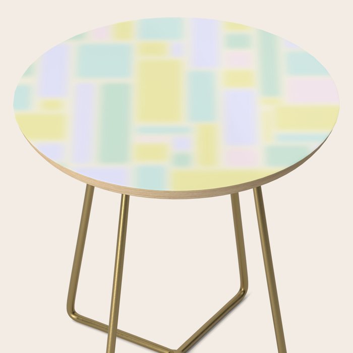 Pastel Fields Dreamy Light Minimal Abstract in Pale Pink Lavender Yellow Teal Tones Side Table Gallery Image 2