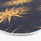 Freckled Suns - blue and gold Bath Mat Gallery Image 3