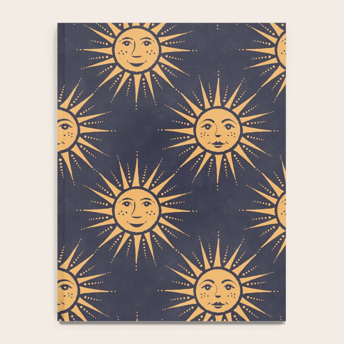 Freckled Suns - blue and gold Notebook Gallery Image 4