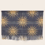 Freckled Suns - blue and gold Wall Hanging Gallery Image 1