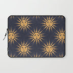 Freckled Suns - blue and gold Laptop Sleeve Gallery Image 1