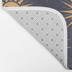 Freckled Suns - blue and gold Bath Mat Gallery Image 2