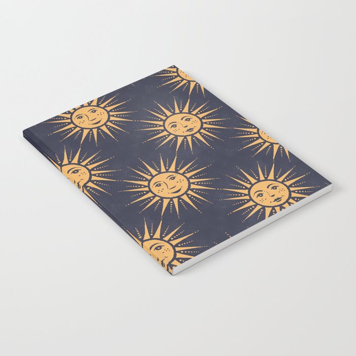 Freckled Suns - blue and gold Notebook Gallery Image 1