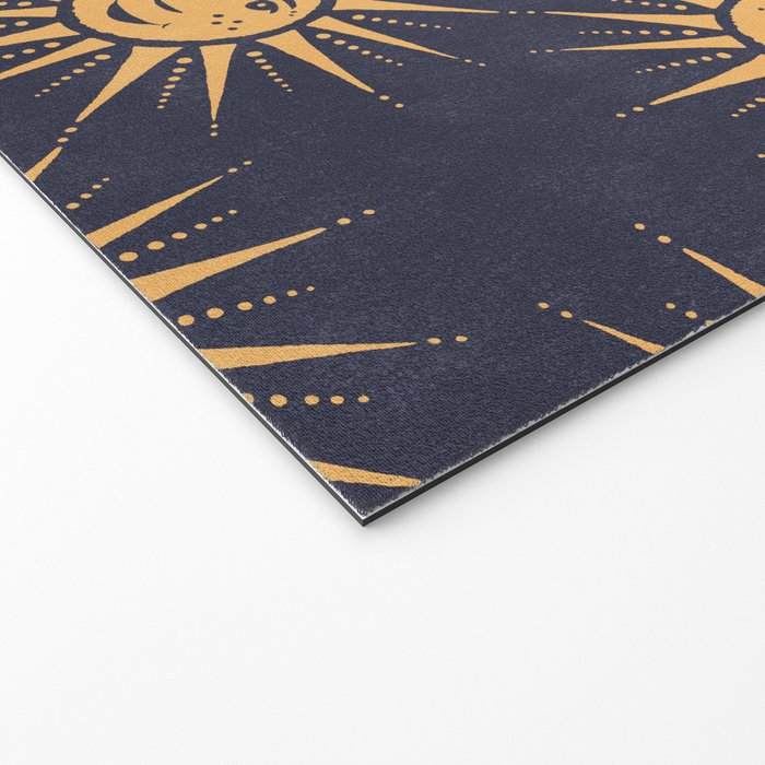 Freckled Suns - blue and gold Welcome Mat Gallery Image 2