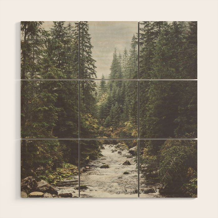 Mountain creek - Landscape and Nature Photography Wood Wall Art