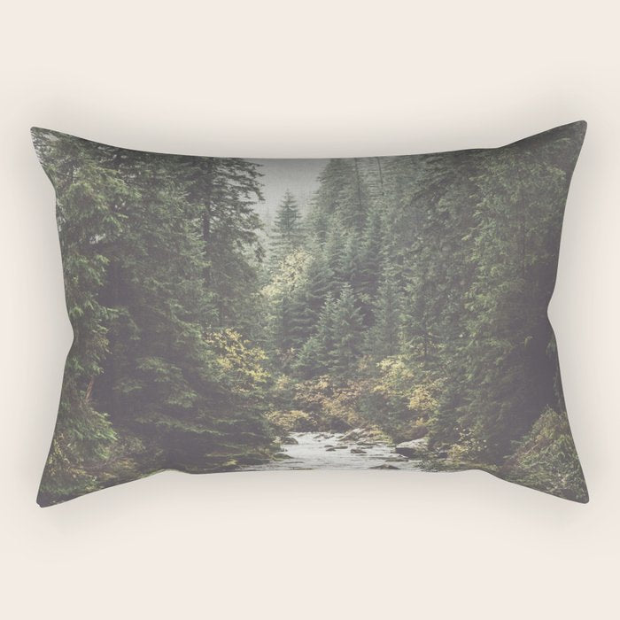 Mountain creek - Landscape and Nature Photography Rectangular Pillow Gallery Image 1