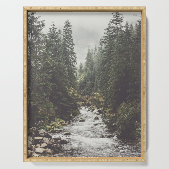 Mountain creek - Landscape and Nature Photography Serving Tray Gallery Image 1