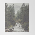 Mountain creek - Landscape and Nature Photography Throw Blanket Gallery Image 2