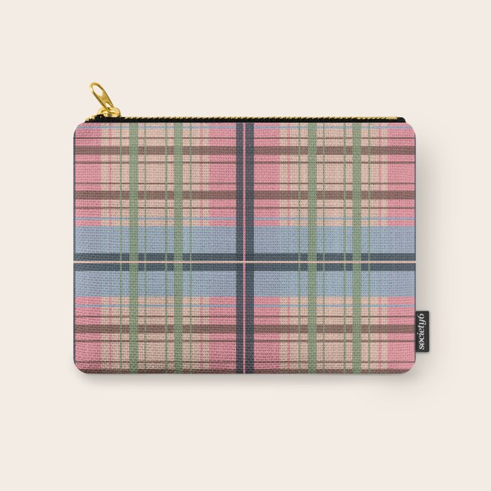 Pastel Tartan Delight Carry All Pouch Gallery Image 1