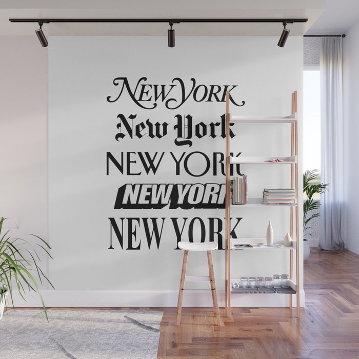 I Heart New York City Black and White New York Poster I Love NYC Design black-white home wall decor Wall Mural Gallery Image 1