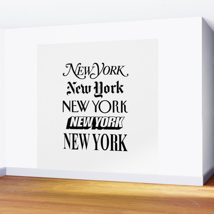 I Heart New York City Black and White New York Poster I Love NYC Design black-white home wall decor Wall Mural Gallery Image 2