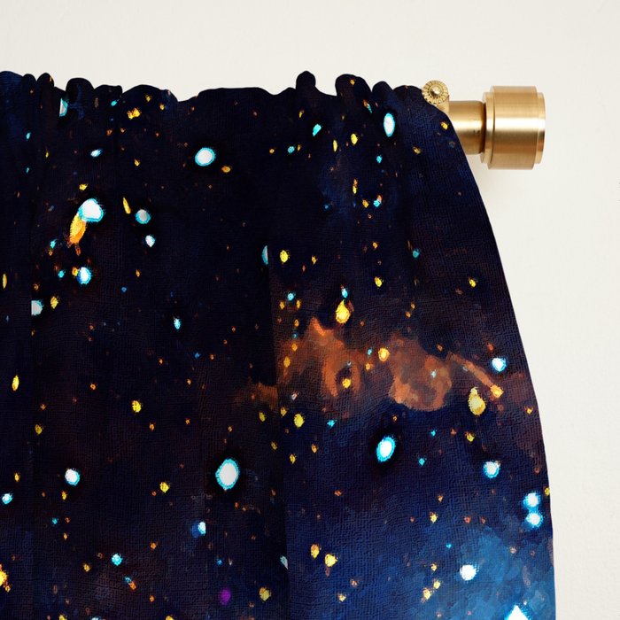 Lobster Nebula Window Curtain Gallery Image 2