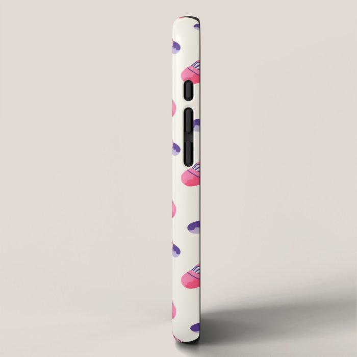 Pink and purple badminton birdies iPhone Case Gallery Image 2
