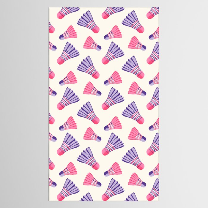 Pink and purple badminton birdies Tablecloth Gallery Image 2