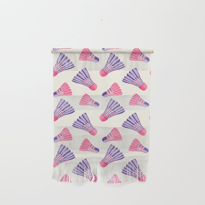 Pink and purple badminton birdies Wall Hanging Gallery Image 1