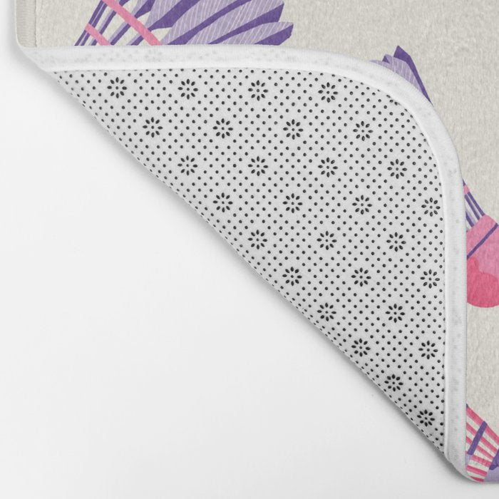Pink and purple badminton birdies Bath Mat Gallery Image 2