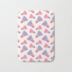 Pink and purple badminton birdies Bath Mat Gallery Image 1