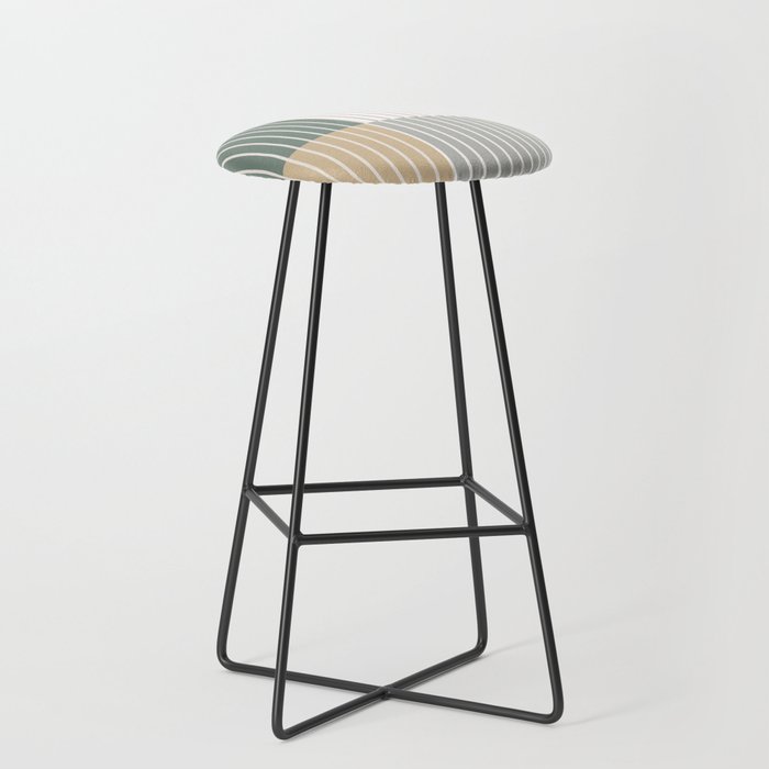 Color Block Line Abstract LXXX Stool Gallery Image 1