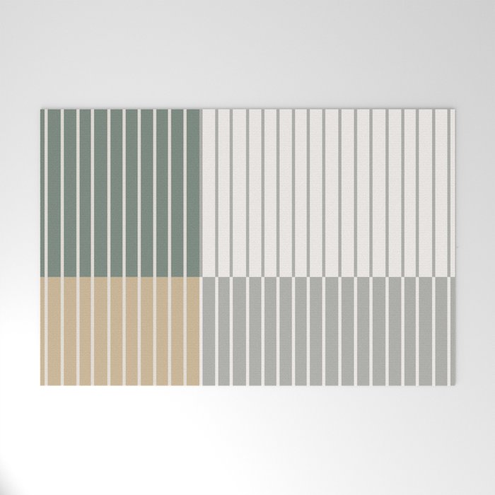 Color Block Line Abstract LXXX Welcome Mat Gallery Image 1
