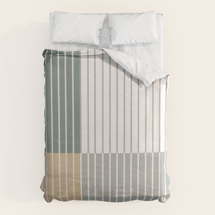 Color Block Line Abstract LXXX Duvet Cover Gallery Image 1
