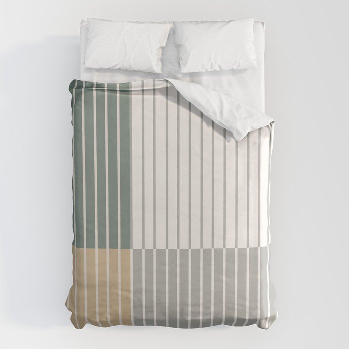 Color Block Line Abstract LXXX Duvet Cover Gallery Image 1