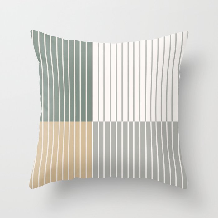 Color Block Line Abstract LXXX Throw Pillow Gallery Image 6