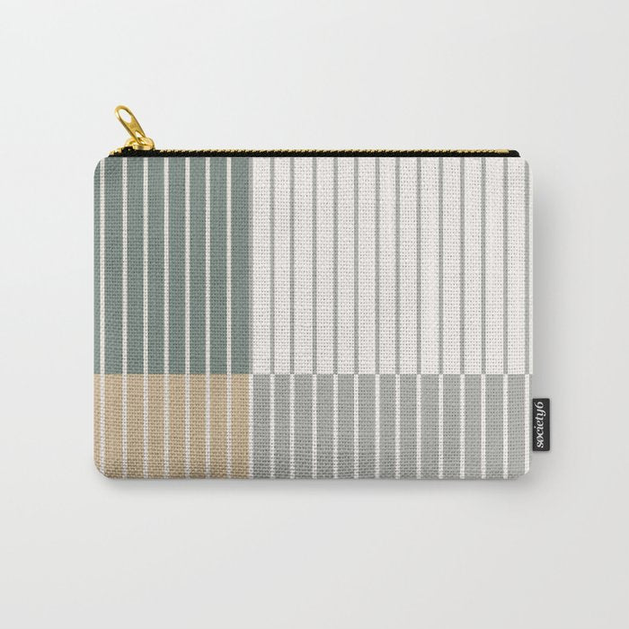 Color Block Line Abstract LXXX Carry All Pouch Gallery Image 1
