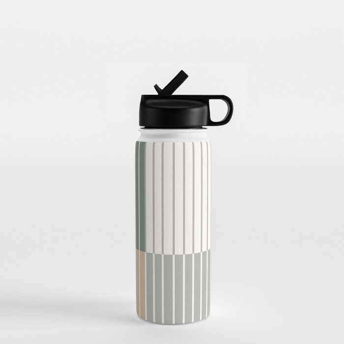 Color Block Line Abstract LXXX Water Bottle Gallery Image 1
