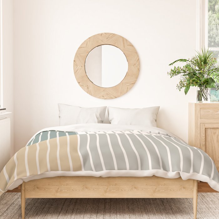 Color Block Line Abstract LXXX Duvet Cover Gallery Image 3