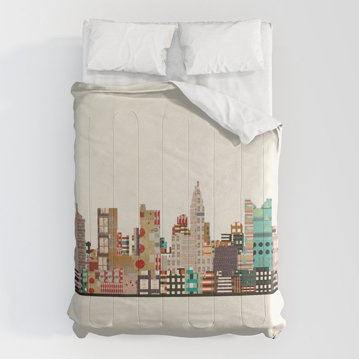columbus skyline Comforter Gallery Image 6