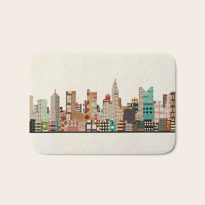 columbus skyline Bath Mat Gallery Image 1