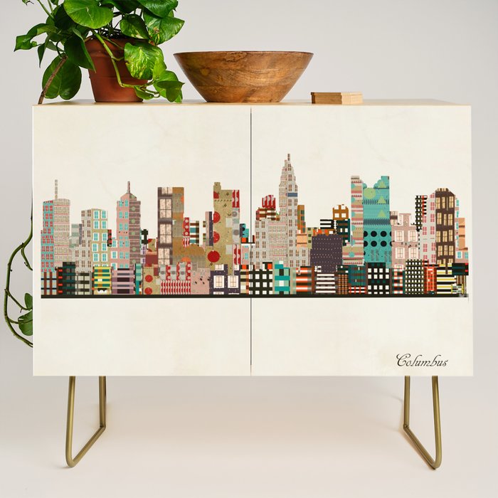 columbus skyline Credenza Gallery Image 1