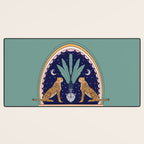 Modern cheetah couple in Middle East  Desk Mat Gallery Image 3