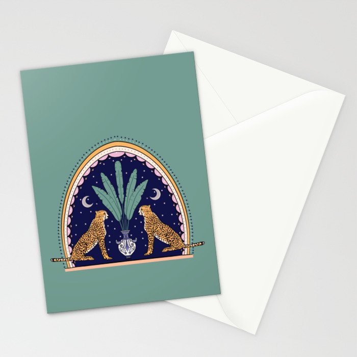Modern cheetah couple in Middle East  Stationery Card Gallery Image 2