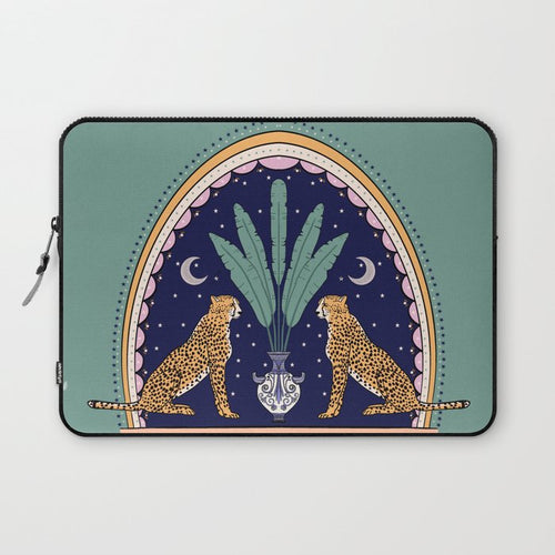 Modern Cheetah Couple In Middle East  Laptop Sleeve Gallery Image 1