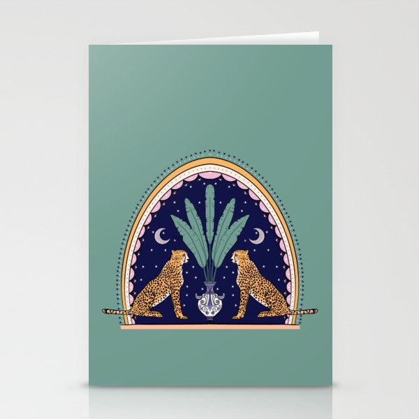 Modern cheetah couple in Middle East  Stationery Card Gallery Image 2