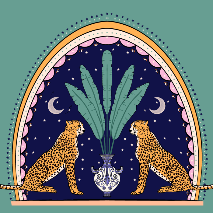 Modern cheetah couple in Middle East  Coffee Mug Gallery Image 2