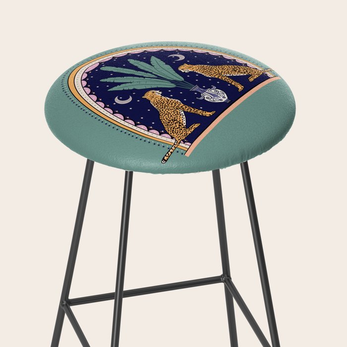 Modern cheetah couple in Middle East  Stool Gallery Image 2