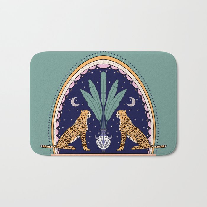Modern cheetah couple in Middle East  Bath Mat Gallery Image 1