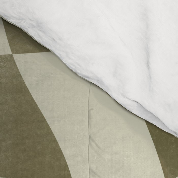 Warped Checkerboard - Olive Green Comforter Gallery Image 4