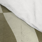 Warped Checkerboard - Olive Green Comforter Gallery Image 4