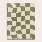 Warped Checkerboard - Olive Green Notebook Gallery Image 4