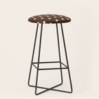 Vintage polka dots baroque brown & cream Stool Gallery Image 1