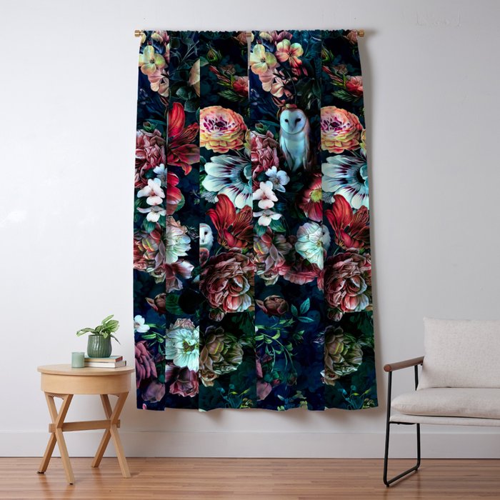 Night Garden Owls Window Curtain Gallery Image 5