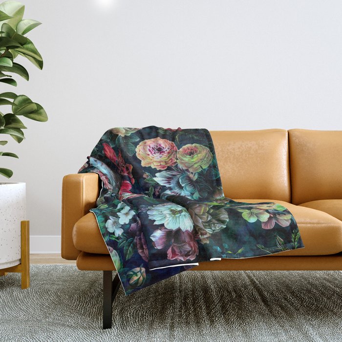 Night Garden Owls Throw Blanket Gallery Image 1