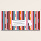 Eclectic Geo Chain Vertical Block Stripes Geometric Pattern Desk Mat Gallery Image 1