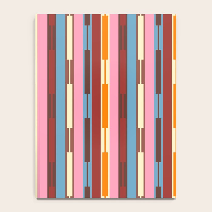 Eclectic Geo Chain Vertical Block Stripes Geometric Pattern Notebook Gallery Image 4
