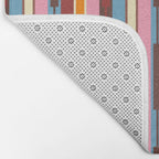Eclectic Geo Chain Vertical Block Stripes Geometric Pattern Bath Mat Gallery Image 2