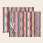 Eclectic Geo Chain Vertical Block Stripes Geometric Pattern Placemat Gallery Image 1