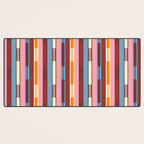 Eclectic Geo Chain Vertical Block Stripes Geometric Pattern Desk Mat Gallery Image 3